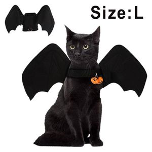 Halloween Katze Kleidung, Katze Fledermaus Kostüm ,Haustier Fledermausflügel halloween kostüm für hunde(L)