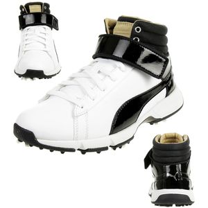 Puma Titantour Ignite HI-TOP SE JR Kinder Junior Golfschuhe Golf Leder 190179 01 schwarz/weiß, Schuhgröße:37 EU