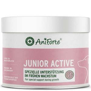 AniForte Junior Active für Welpen & Junghunde 250g - Für Knochen, Sehnen, Bänder, Zahn Entwicklung von Welpen, Puppy Ergänzung mit Kalzium & Vitaminen