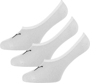 PUMA Unisex ponožky, 3-pack - Footie, hladké bílé EUR 35-38