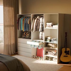 sweeek - Modulares Kleiderschrank-Set mit 3 Elementen - Weiß