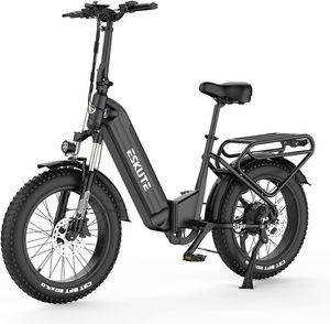ESKUTE E-Bike Star, LED Elektro Klapprad City -Ebike mit Drehmomentsensor Samsung Zelle Akku 36V 25Ah, bis zu 120km, 20 Zoll klappbares E-Bikes 25km/h
