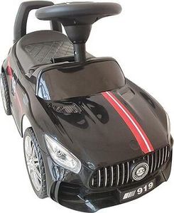 BABY-MIX detské odrážadlo so zvukom racer - čierne