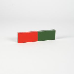 FurniSafe Experimentemagnet -100x15x10 Quader, Rot/Grün – Stabmagnet – Labor-Magnet