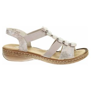 Damen Sandalen Rieker 62850-90 metallisch 38