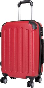 Kleiner Handgepäck Reisekoffer Avalon 55 cm Hartschale Trolley ABS rot