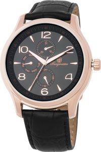 Burgmeister Armbanduhr für Herren mit Analog-Anzeige, Quarz-Uhr und Lederarmband - Wasserdichte Herrenuhr mit zeitlosem, schickem Design - klassische Uhr für Männer - BMT04-322 Montpellier