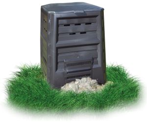 KHW Komposter ohne Boden  ; Farbe: Anthrazit; Maße (LxBxH): 84 cm x 84 cm x 112 cm ; 64029