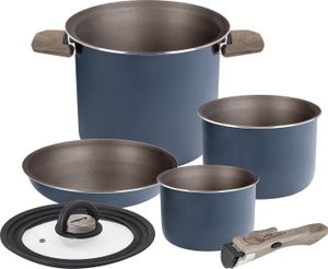 BRUNNER Camping Kochgeschirr Topfset | Alu | TORRALTA , ø18cm 5+1teilig