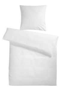 Seersucker Bettwäsche 135x200 Einfarbig Weiß Uni weiße Bettwäsche Sommer Bettbezug 135 x 200 - Bügelfrei