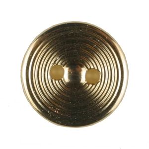 Knopf Knöpfe Polyamidknopf Rillenstruktur 2-Loch  1 Stck. Dill Knöpfe Farben allgemein: Gold, Durchmesser: 13 mm