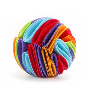 Schnüffelball  hochwertige Schnüffelball Hundespielzeug, ca 15cm Durchmesser,  Waschbar Kauspielzeug für Hunde, für aggressives Kauen(15 cm, Regenbogenfarbe)