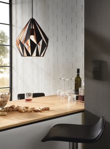 Luster Eglo 49254 CARLTON E27 1X60 W čierny
