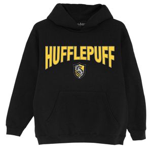 Harry Potter - Hufflepuff Kapuzenpullover für Jungen PG756 (128) (Schwarz)