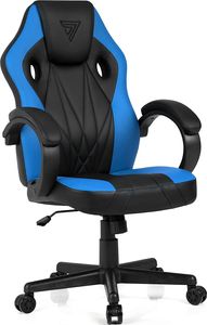 SENSE7 Prism Gaming Stuhl, Ergonomischer Stuhl, Drehstuhl, Bürostuhl, Schreibtischstuhl, Computerstuhl, schwarz und blau, 120 kg