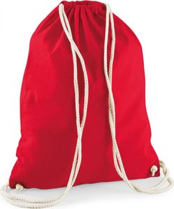 Westford Mill W110 | Bavlnená taška do telocvične | 37 x 46 cm - Farba: Classic Red - Rozmer: 37 x 46 cm