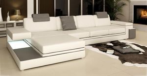 Ledersofa mit USB Wohnlandschaft XXL Ecksofa Bigsofa Design Couch Designersofa