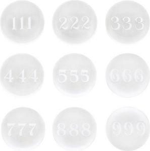Something Different - Kristallkugel, Engel Nummern 9er-Pack Set SD6699 (Einheitsgröße) (Transparent)