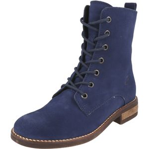 Richter Mädchen Schuhe Leder Stiefel Schnürboots 3352-856-7200 gefüttert Blau