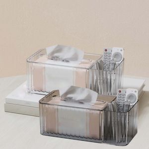 Multifunktionale Taschentuchbox – transparentes Weiß + transparentes Grau