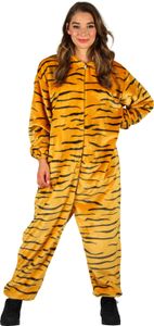 Kostüm Overall Plüsch Tiger, Groesse:M/L