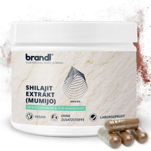 brandl® Shilajit Kapseln | 500mg Extrakt mit 50% Fulvinsäure & 10% Huminsäure | Mumijo Shilajit Original 240 Kapseln