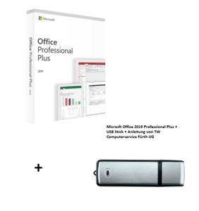 Microsoft Office 2019 Professional Plus + USB Stick * Anleitung