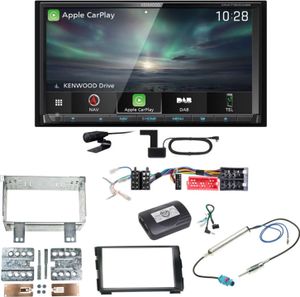 Kenwood DNX-7190DABS Android Auto Carplay DAB+ DVD CD Einbauset für Kia Cee'd ED