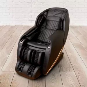 Masážne kreslo PureHaven 180x77x55 cm hnetenie a poklepávanie masážna funkcia vyhrievanie Bluetooth USB hlasové ovládanie čierna Imitácia kože masáž chodidiel, chrbta a zadku