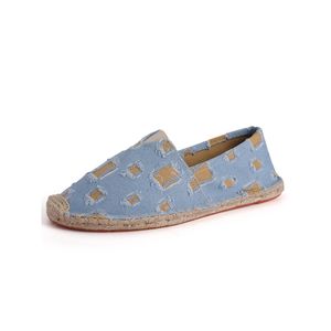 Damen Herren Espadrilles Nicht-Slip Freizeitschuhe leichter Bequeme Flats Loafer-Schuhe  Blau,Größe:EU 44