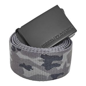 Urban Classics Canvas Belts grey camo/black - UNI
