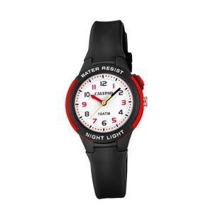 Calypso Kunststoff PUR Kinder Uhr K6069/6 Armbanduhr schwarz Analogico D2UK6069/6