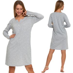 Moraj Dámská noční košile na spaní 3500-003, barva: šedá, velikost: XL