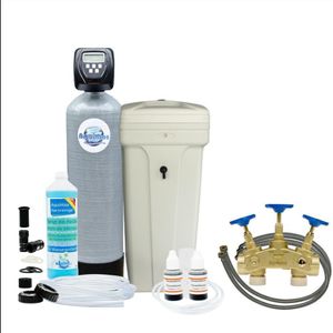 Wasserenthärtungsanlage Entkalkungsanlage MEC100 TOP-Line Wasserenthärter mit freistehendem Solebehälter + Set 3