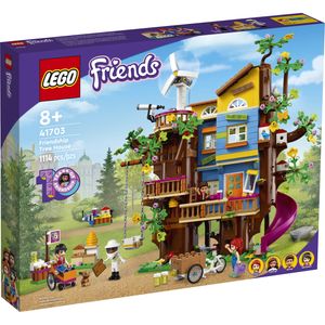 LEGO 41703 Friends Freundschaftsbaumhaus mit 5 Mini-Puppen und Tier-Figur, Natur-Lernspielzeug für Mädchen und Jungen ab 8 Jahren, Spielzeug-Haus in Heartlake City, Geschenk für Kinder