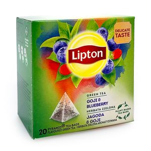 Lipton Green Tea Goji &amp; Blueberry, balení po 20 kusech