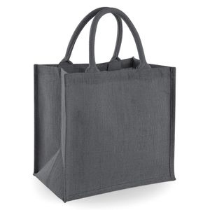 Westford Mill jutová taška / nákupná taška z juty, 14 litrov BC2792 (jedna veľkosť) (sivá/grafitová)