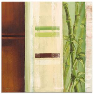 ARTland Wandbild Alu für Innen & Outdoor Bambus II Größe: 40x40 cm