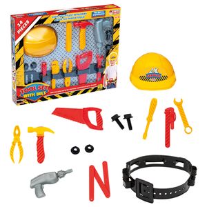Fisher-Price GGT60 Werkzeuggürtel mit Spielzeug-Werkzeug mit Maßband für Kinder 