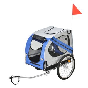 Přívěs na jízdní kolo přívěs na psa přívěs na přepravu psů do 26 kg přívěs na jízdní kolo modrý [pro.tec]