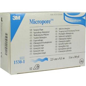 Micropore Vliespfl.2,5 cmx9,1 m weiß 1530-1 12 St