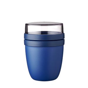 Mepal Lunchpot Ellipse Vivid blue - Praktischer Müslibecher, Joghurtbecher, To Go Becher - Geeignet für Tiefkühler, Mikrowelle & Spülmachine - 500 ml