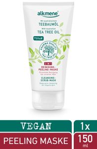 alkmene Teebaumöl 3in1 Reinigung Peeling Maske - Anti Pickel, Hautunreinheiten & Rötungen - Gesichtsreinigung 1x 150 ml