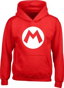Nintendo Super Mario Hoodie 9-11 Jahre Rot Kinder Uni Mario Badge Nintendo Super Mario Hoodie 9-11 Jahre Rot Kinder Uni Mario Badge