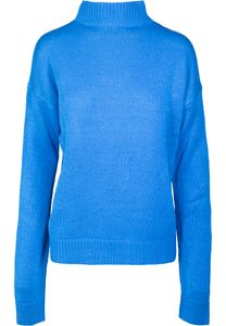 Urban Classics Ladies Oversize Turtleneck Sweater TB2358, color:brightblue, size:3XL