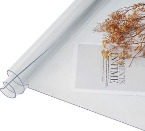 EUGAD Tischdecke, Wasserdicht aus PVC, hitzebeständig, Transparent, 90x180 cm
