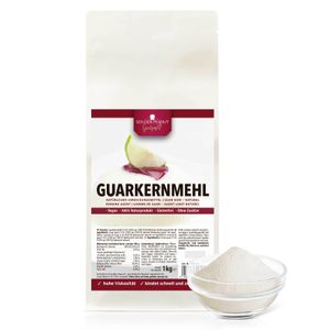 GOLDEN PEANUT Gourmet Guarkernmehl 3500 cps Viskosität 1 kg, zum Andicken von Speisen und Gebäck, vegan und glutenfrei