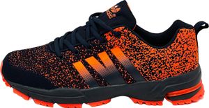 Venustein Herren Damen Sportschuhe Turnschuhe Laufschuhe Sneaker Hallenschuhe, Navy, Orange, Größe 41