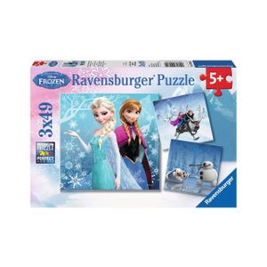 RAVENSBURGER Puzzle Ledové království: Zimní dobrodružství 3x49 dílků