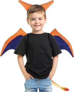 Kostým Glurak s krídlami, rohmi a chvostom | Dračí kostým pre dospelých a deti